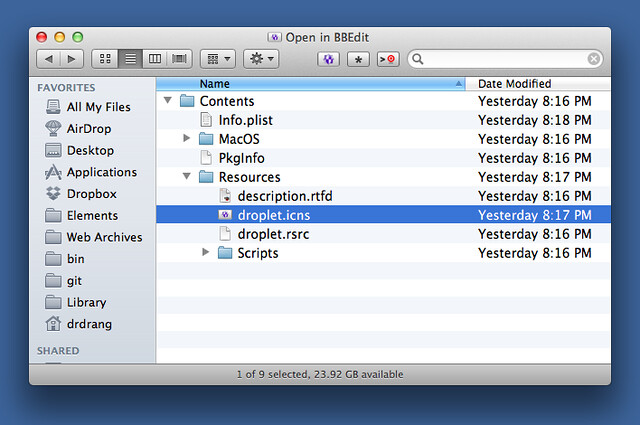 Open in BBEdit icon file