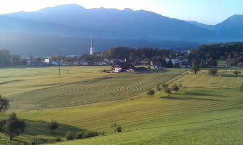 The beautiful setting of Alpnach, near Lucerne - the O-Tour start village