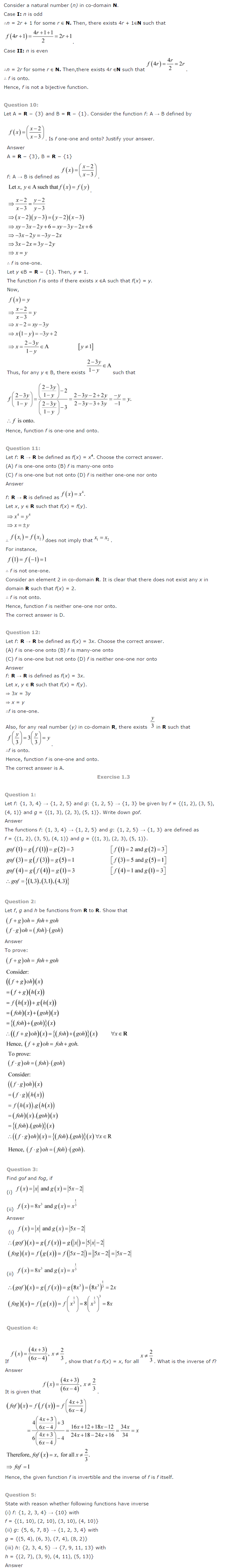 NCERT Solutions For Class 12 Maths Chapter 1 Relations and Functions-5