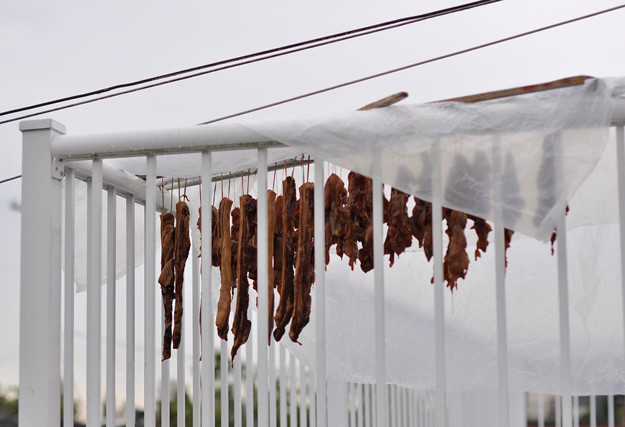 Meat-hung-out-to-dry