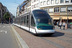 Strasbourg Trams-a very modern service. September 2012