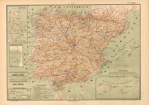 015-Peninsula Iberica-Atlas geográfico descriptivo de la Península Ibérica-Emilio Valverde-1880