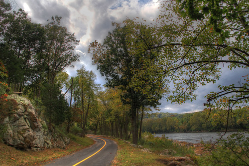 Country Road Along the Delaware in Hunterdon County by Dave Aragona