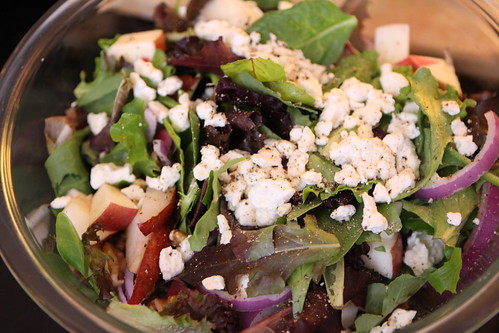 Jen's Apple and Pear Salad with Feta, Red Onion, and Walnuts