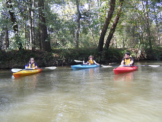 Caitlin, Alan, and Ben on Saluda River