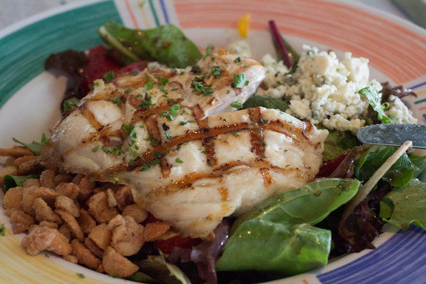 Summer on the Beach Salad with Grouper, Sharky's on the Pier, Venice, FL, Restaurant Review