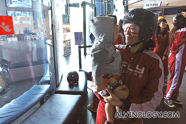 Family visit to iFly Singapore