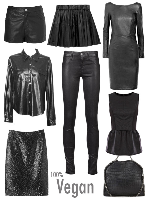 Black faux leather trend