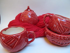 The ceramic yarn collection: Cranberry Red