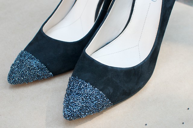 diy nine west caviar tipped heels 8