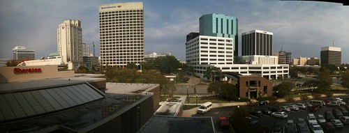 Panorama of Norfolk from hotel room