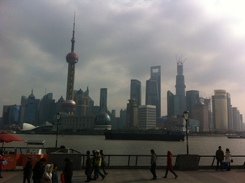 The Bund after the smog disappeared