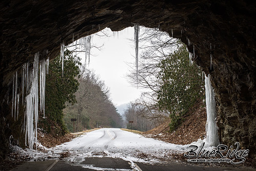 Looking out of Twin Tunnel #2 on the Blue Ridge Parkway