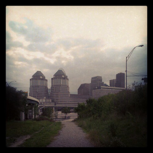 Downtown Cincinnati as seen from Fido Field Dog Park.