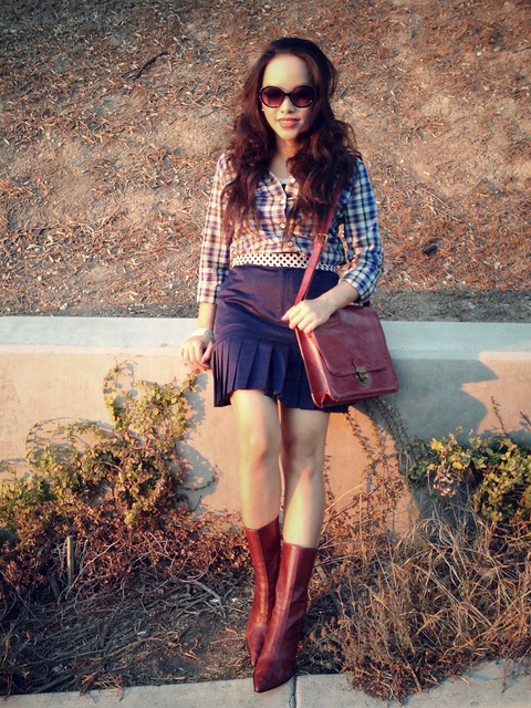 theory blue plaid shirt, instagram pslilyboutique, los angeles fashion blogger