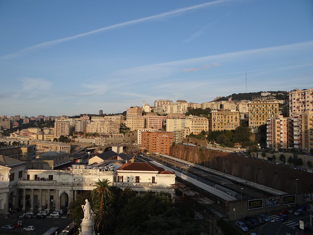 View from Grand Hotel Savoia Genoa Italy