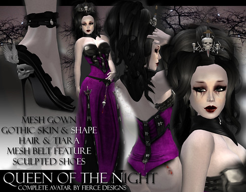 queen of the night (purple) by fierce designs