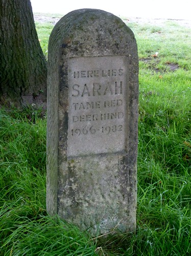 Memorial stone to a deer ...