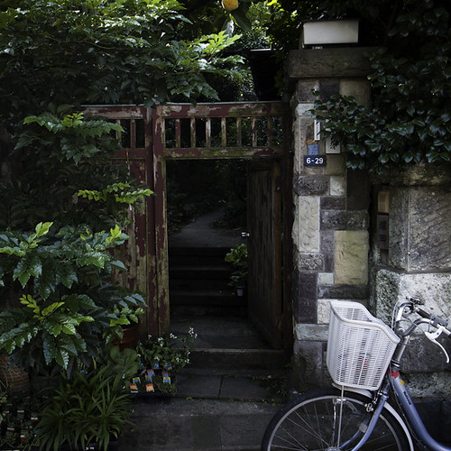 Yanaka 6-26 with Gate and Bicycle