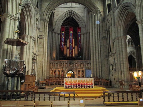 aRipon Cathedral, Yorkshirefront altar and figures