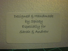 Sarah & Andrews wedding invitation production