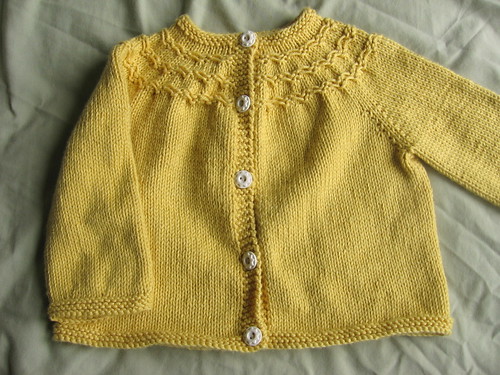 Yellow baby sweater 1