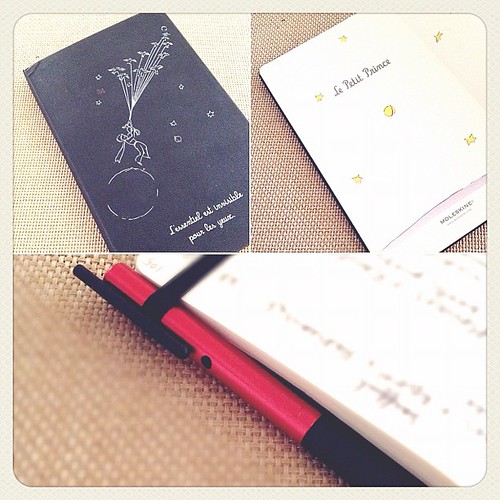 My constant work companions: a Moleskine (this one is Le Petit Prince edition) & Lamy pen