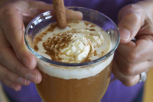 Crock pot Spiced Apple Cider with Whipped Cream
