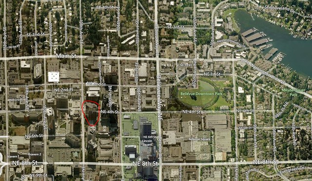 Aerial map of Downtown Bellevue | Bellevue.com