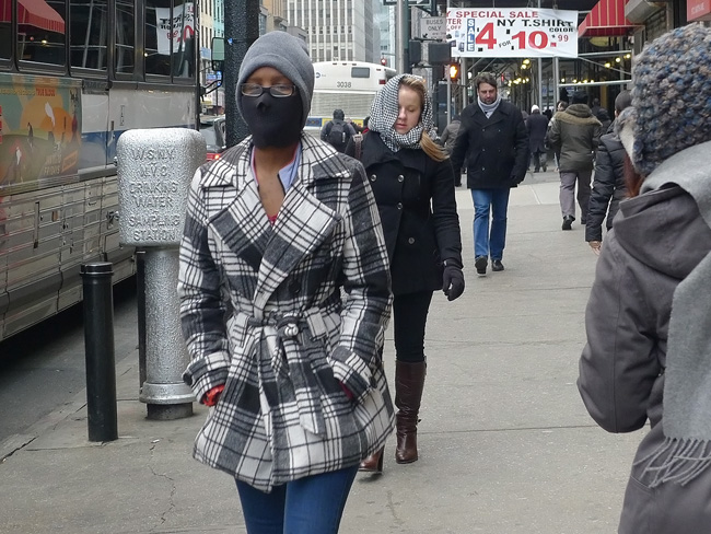 Masked, in nyc