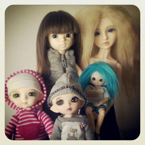 Current BJD family photo Oct. 2012 by Among the Dolls