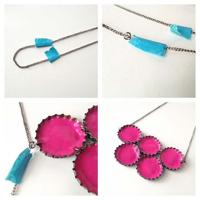 Upcycled Neon Necklace