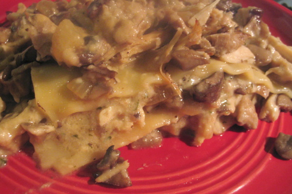 Mushroom Lasagna, plate