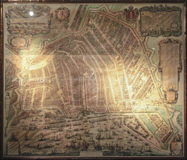 17 century map with Rembrandt House marked