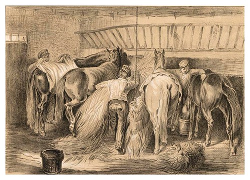001-Alimentando a los caballos-Album für die Cavallerie und ihre Freunde- Otto Fikentscher- Universität Düsseldorf