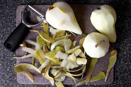 peeling the pears