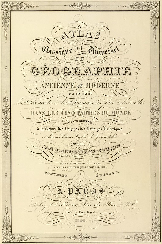 Atlas classique et universel de geographie ancienne et moderne 1850