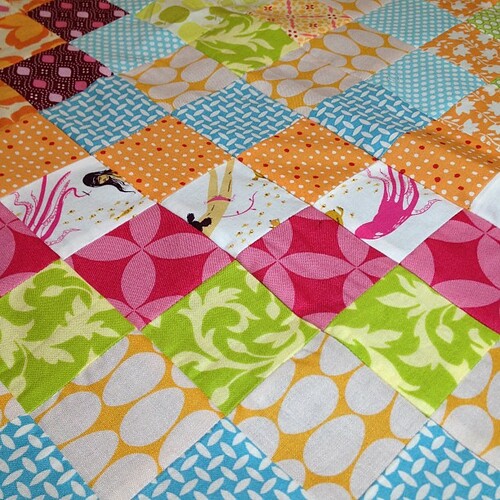 #scrappytripalong baby quilt ready to be basted!