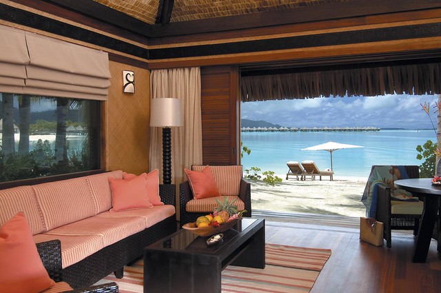 The St. Regis Bora Bora Resort—Villa Living Room