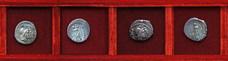 RRC 463 MN.CORDIVS RVFVS Cordia denarii and quinarius, Ahala collection Roman Republic