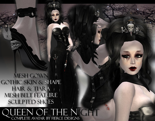 Queen of the night (black) by Fierce Designs
