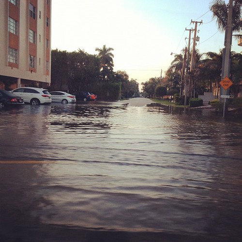 Flooded streets this morning