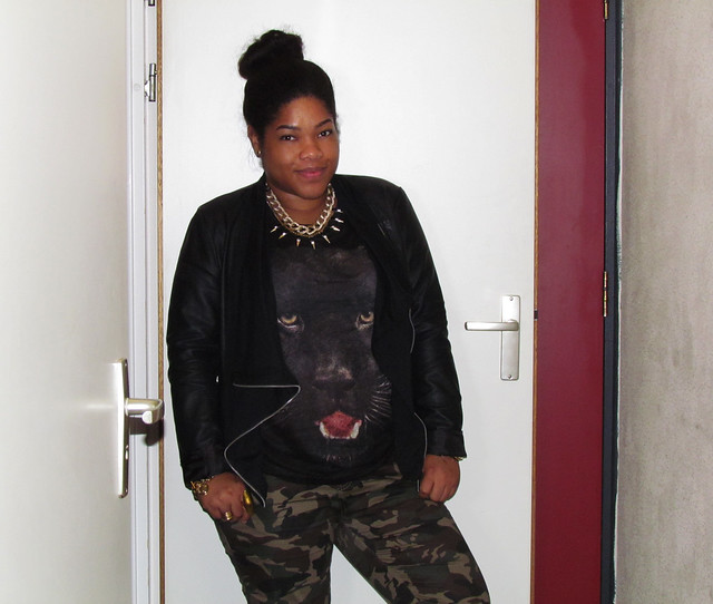 Zara, Army, Military, Primark, New Look, OOTD, Outfit of the day, Fashion, High Bun