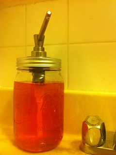 Mason jar soap dispenser