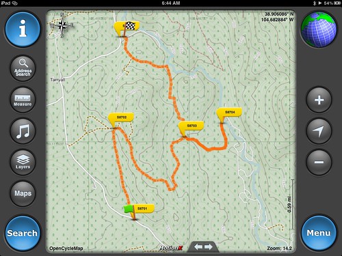 MotionX GPS HD for Trail Navigation