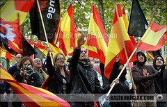 Falangistas se concentran en Bilbao por el Día de la Hispanidad