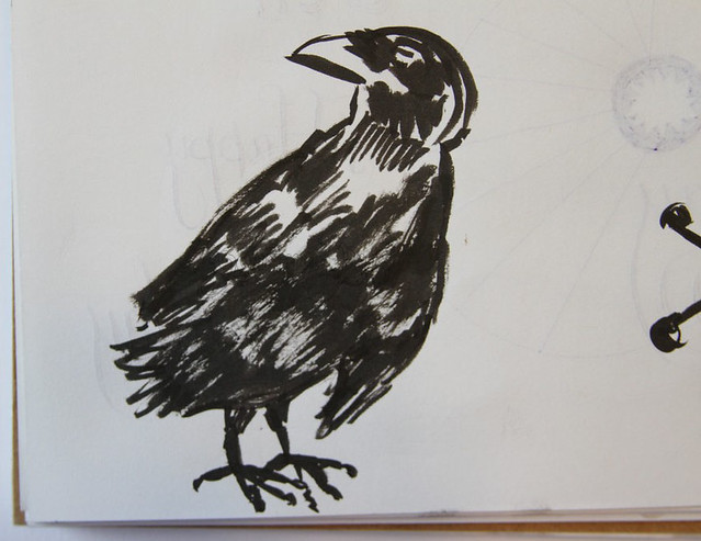 Brush Doodle - Raven