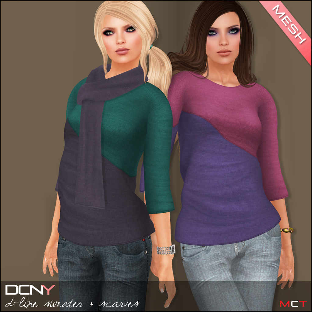 DCNY D-Line Sweater & Scarves