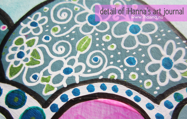 Art Journal detail: dots & swirls