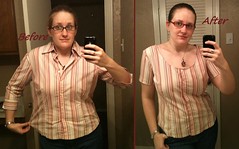 Button Down Tee Before & After